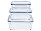 SILVERCREST® Set de boîtes de conservation en verre, 3 pièces (rectangulaire, 3 pièces)
