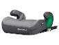 Siège rehausseur gris et vert pour enfant avec fixations ISOFIX.