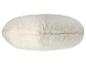 Coussin en fausse fourrure blanche