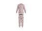 Pyjama deux pièces rose clair pour fille avec motif cœurs.