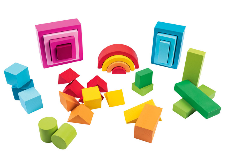 Aller en mode plein écran Playtive Jouets arc-en-ciel en bois - Photo 16