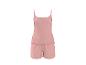 Pyjama rose deux pièces pour femme avec caraco et short
