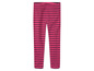 Roze gestreepte leggings voor meisjes.