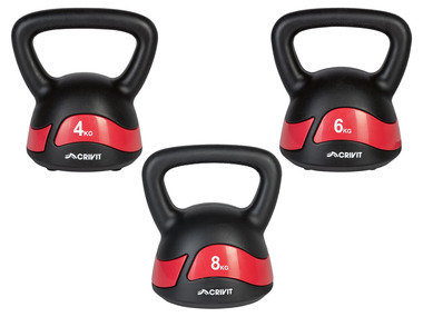 CRIVIT Kettlebell, 4,6 ou 8 kg