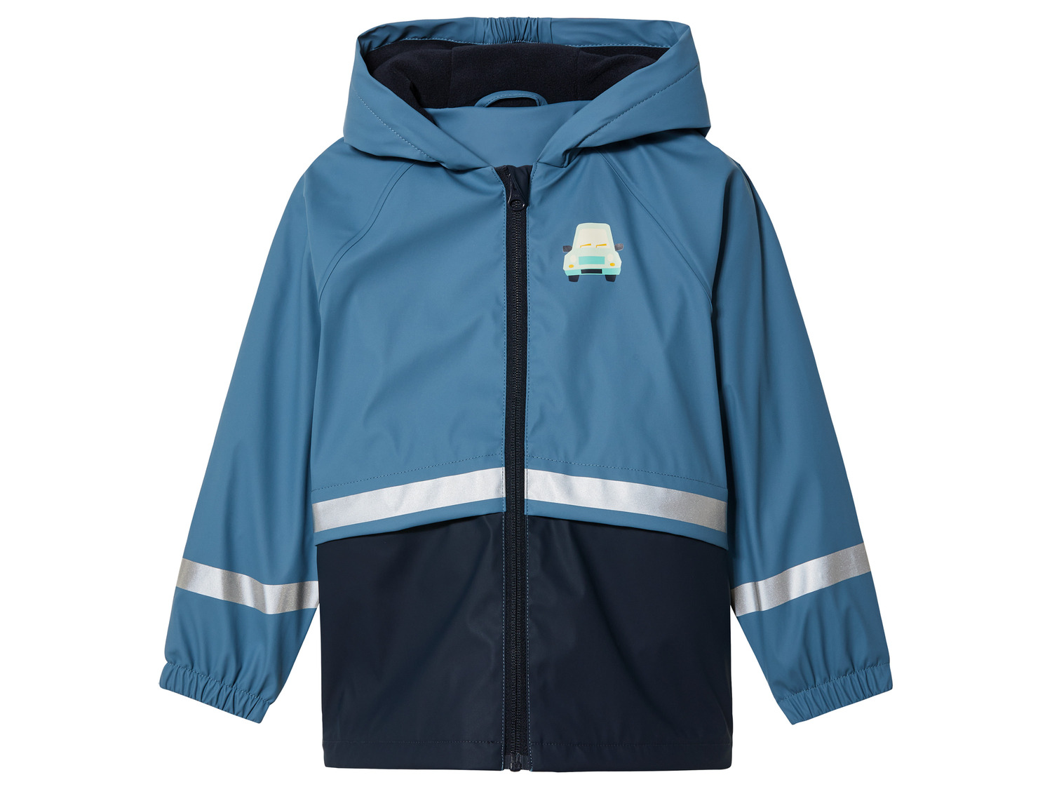 Donkerblauw Forest Animals gevoerde regenjas van Playshoes