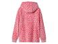 Sweat à capuche polaire rose imprimé léopard.