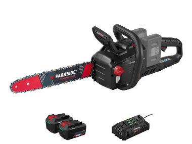PARKSIDE® Tronçonneuse sans fil 40 V PARKSIDE PERFORMANCE® PPKSA40 avec 2 batteries et chargeur double
