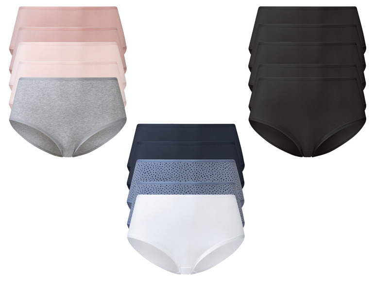 Ga naar volledige schermweergave: esmara® Set van 5 slips met hoge taille van een katoenmix - afbeelding 1