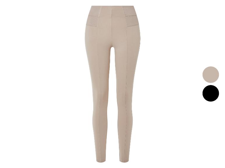 Beige leggings met hoge taille.