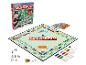 Het bordspel Monopoly met geld, pionnen en eigendomskaarten.