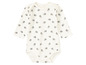 Body bébé blanc avec imprimé d'éléphants gris.