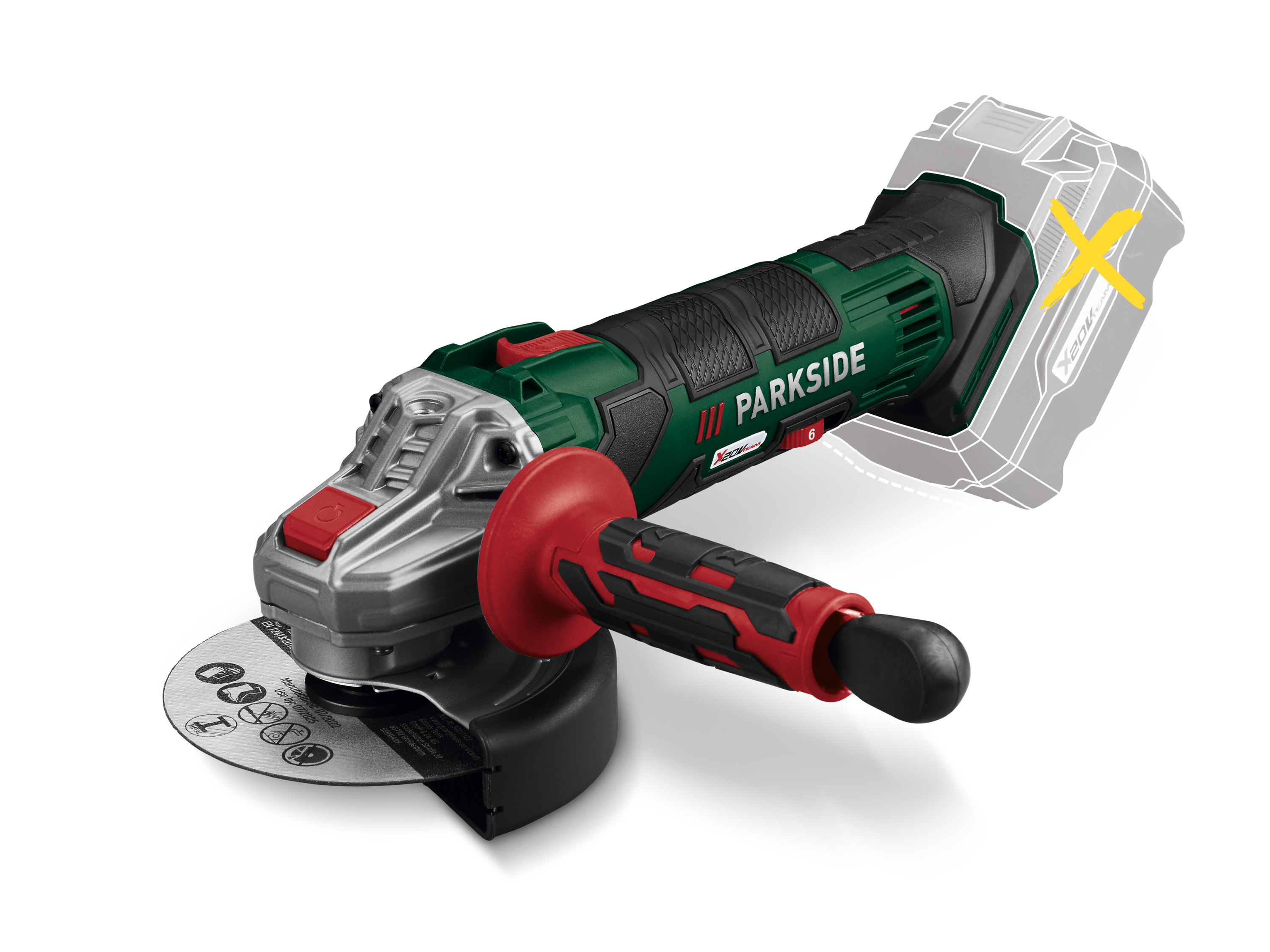 Haakse slijper accu 20 V PARKSIDE® PWSA20