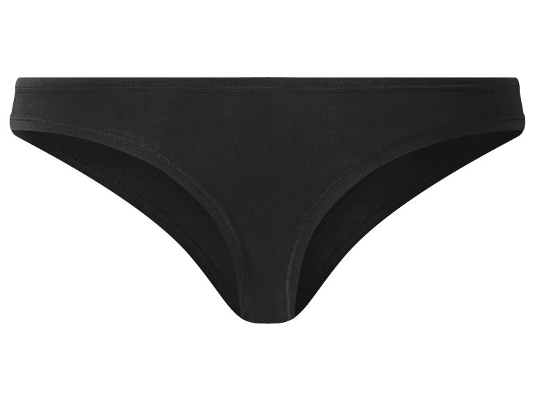 Zwarte katoenen damesonderbroek met lage taille.