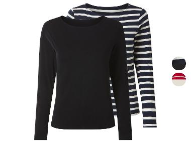 esmara® T-shirts à manches longues pour femmes, 2 pièces