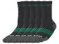 Cinq paires de chaussettes noires avec des détails verts et la marque PARK/PARKSIDE.