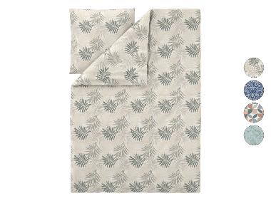 LIVARNO® Housse de couette réversible en satin de microfibre, 140 x 200 cm
