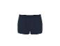 Caleçon boxer homme bleu foncé avec texture côtelée et ceinture élastique.