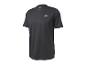 Zwart sport T-shirt met korte mouwen en V-hals.