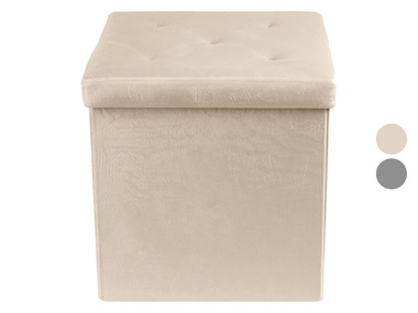 LIVARNO home Pouf-coffre avec espace de rangement, 40 x 40 x 40 cm