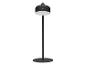 Zwarte vloerlamp met wit licht en een aan/uit-knop