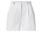 Short blanc taille haute avec boutons dorés