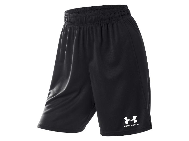 Short de sport noir avec taille élastique et logo blanc