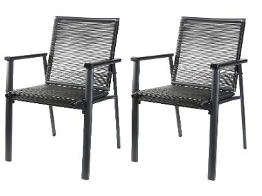 Lot de 2 chaises de jardin en aluminium LIVARNO home