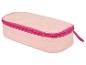 Roze etui met fuchsia rits