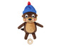 Een wind-up pluche bever met een blauwe muts