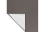 Tissu gris foncé avec un envers blanc.