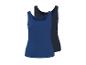 Dames tanktops in donkerblauw en marineblauw, maat S 38/40.