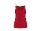 Débardeur rouge pour femme avec encolure ronde et fines bretelles.