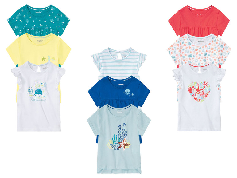 Ga naar volledige schermweergave: lupilu® Set van 3 katoenen T-shirts - afbeelding 1
