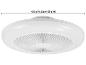 Witte plafondventilator met licht, 46 x 14.5 cm (diameter x hoogte)