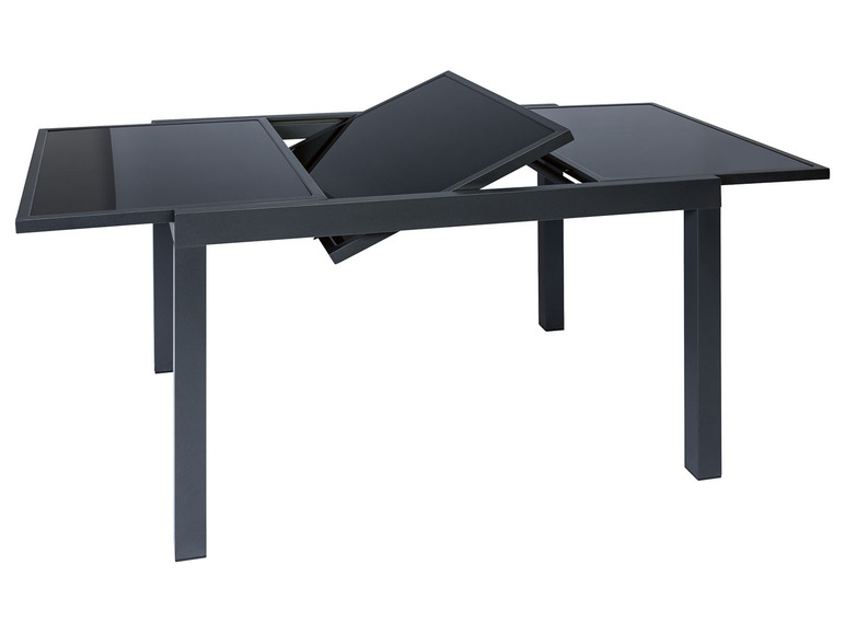 Aller en mode plein écran Set de jardin en aluminium noir/anthracite avec table extensible et 4 chaises Houston LIVARNO home - Photo 13