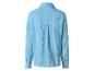 Chemise femme en mousseline de coton bleu clair, vue de dos