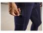 Donkerblauwe sportleggings met een zakje met ritssluiting.