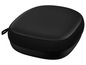 Un étui noir pour casque audio.