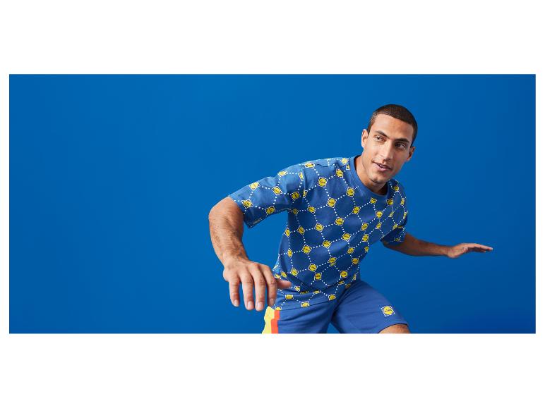 Lidl shirt en short in donkerblauw met print.