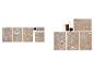 Plaques de bois découpées au laser pour un kit de modèle Crelado, incluant des pièces mécaniques et des accessoires.