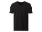 T-shirt noir à manches courtes et col en V