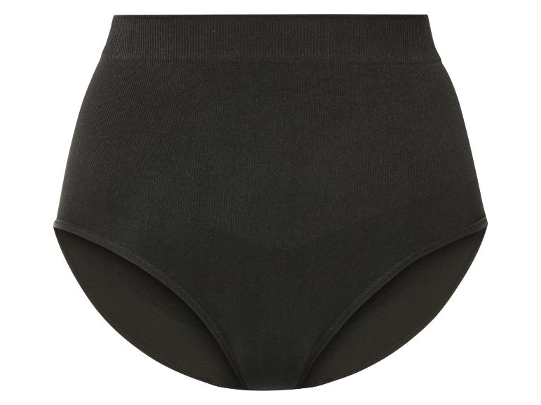 Zwarte naadloze high-waist slip.