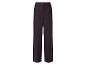 Pantalon noir femme à fines rayures et coupe large.