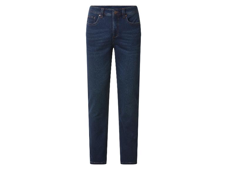 Donkerblauwe herenjeans met rechte pijpen