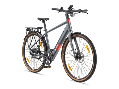 TELEFUNKEN V vélo électrique Urban UH220, courroie, automatique 2 vitesses, 28 pouces gris titane