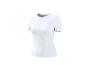 T-shirt blanc à manches courtes pour femme avec texture côtelée