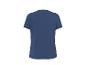 Donkerblauw T-shirt met korte mouwen, achteraanzicht.