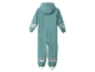 Waterdichte regenoverall voor kinderen, mintgroen, met reflecterende strepen.
