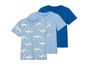 Trois t-shirts pour garçons avec des avions et des nuages