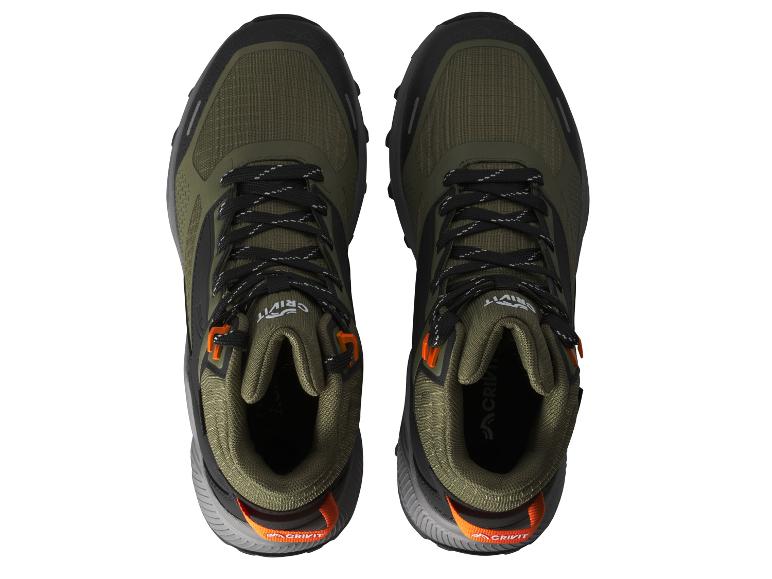 Chaussures de randonnée Crivit vert olive.
